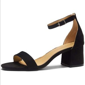 Herstyle Sunday Women's Open Toe Ankle Strap Block Chunky Low Heeled Sandal